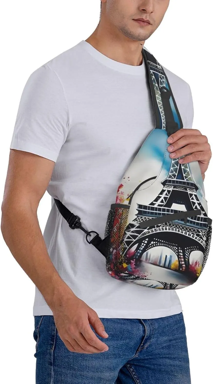 Flowers Skull Ornamental Pattern Unisex Daypack Chest Pack â€“ Lightweight & Stylish Hiking Rucksack, Versatile Messenger Bag