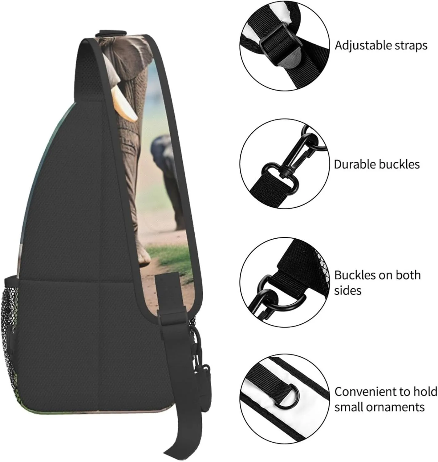 Flowers Skull Ornamental Pattern Unisex Daypack Chest Pack â€“ Lightweight & Stylish Hiking Rucksack, Versatile Messenger Bag