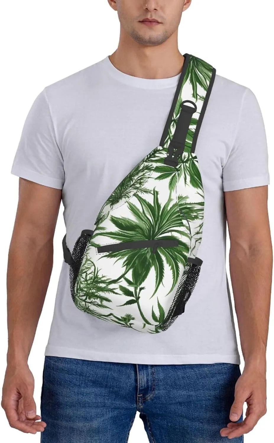 Flowers Skull Ornamental Pattern Unisex Daypack Chest Pack â€“ Lightweight & Stylish Hiking Rucksack, Versatile Messenger Bag