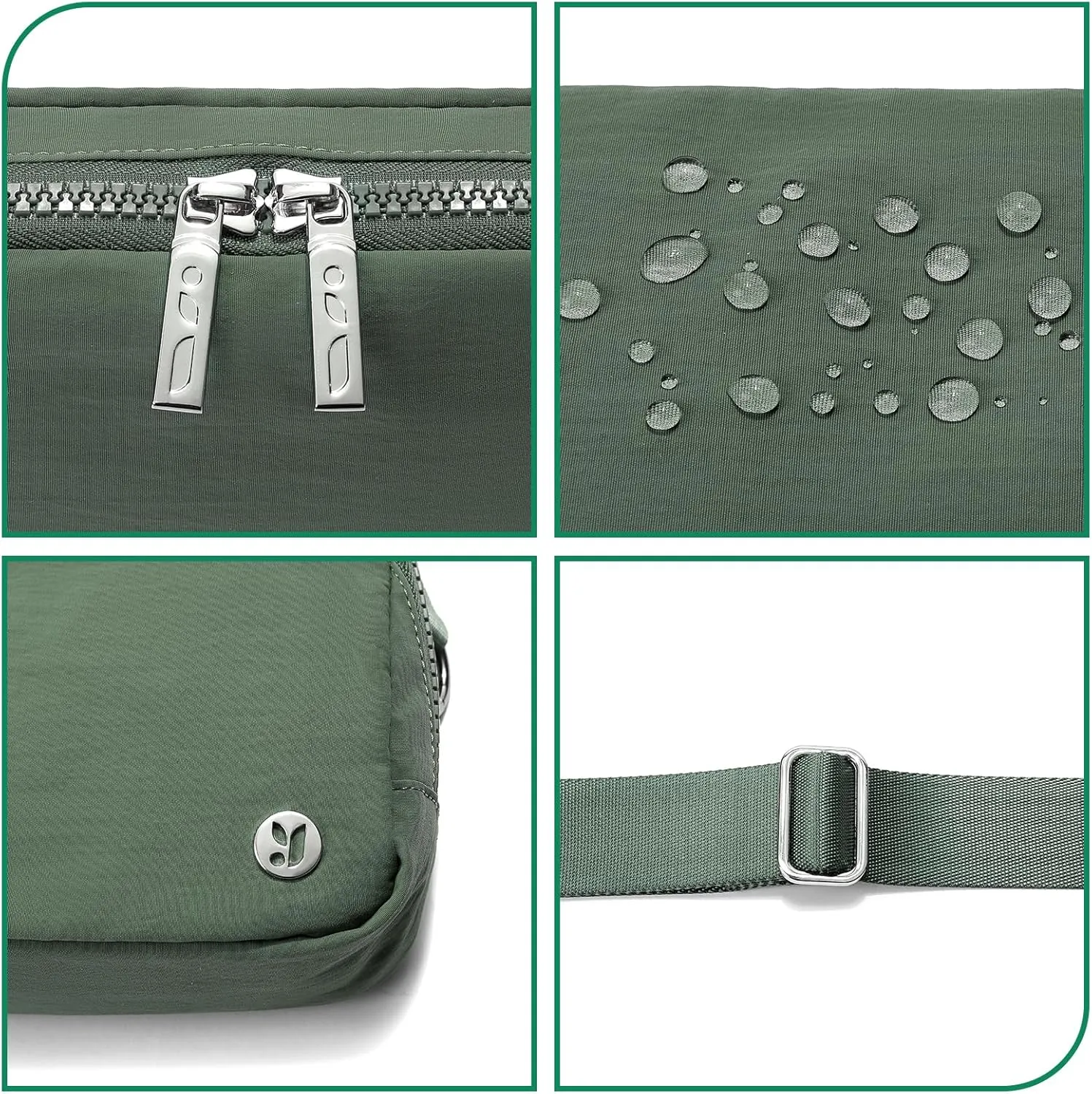 FODOKO Unisex Two-way Zipper Belt Bag