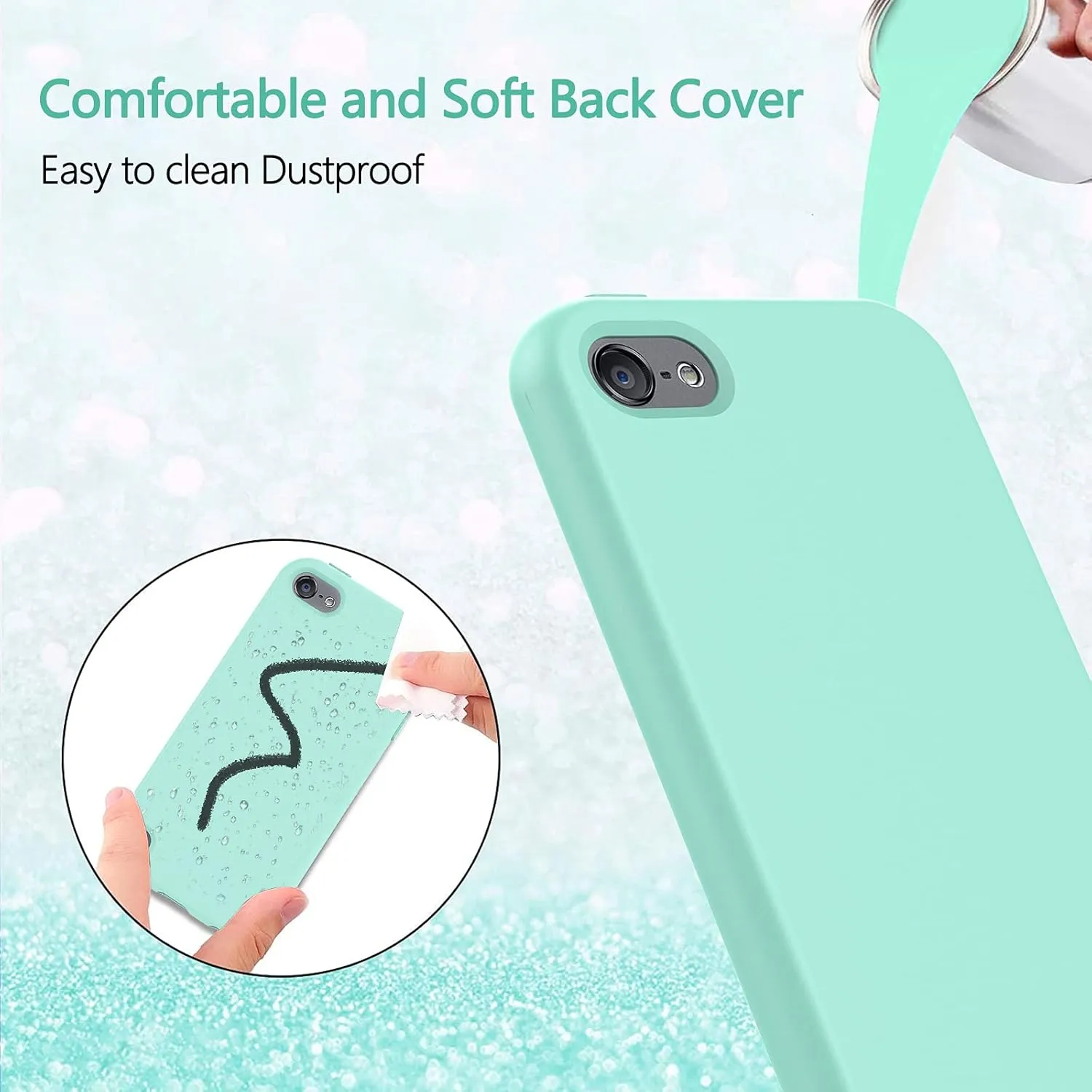 for iPod Touch 7th/6th/5th Generation Case,for iPod Touch case,Shockproof Silicone [with Built in Screen Protector] Full Body Heavy Duty Rugged Defender Cover(Green)