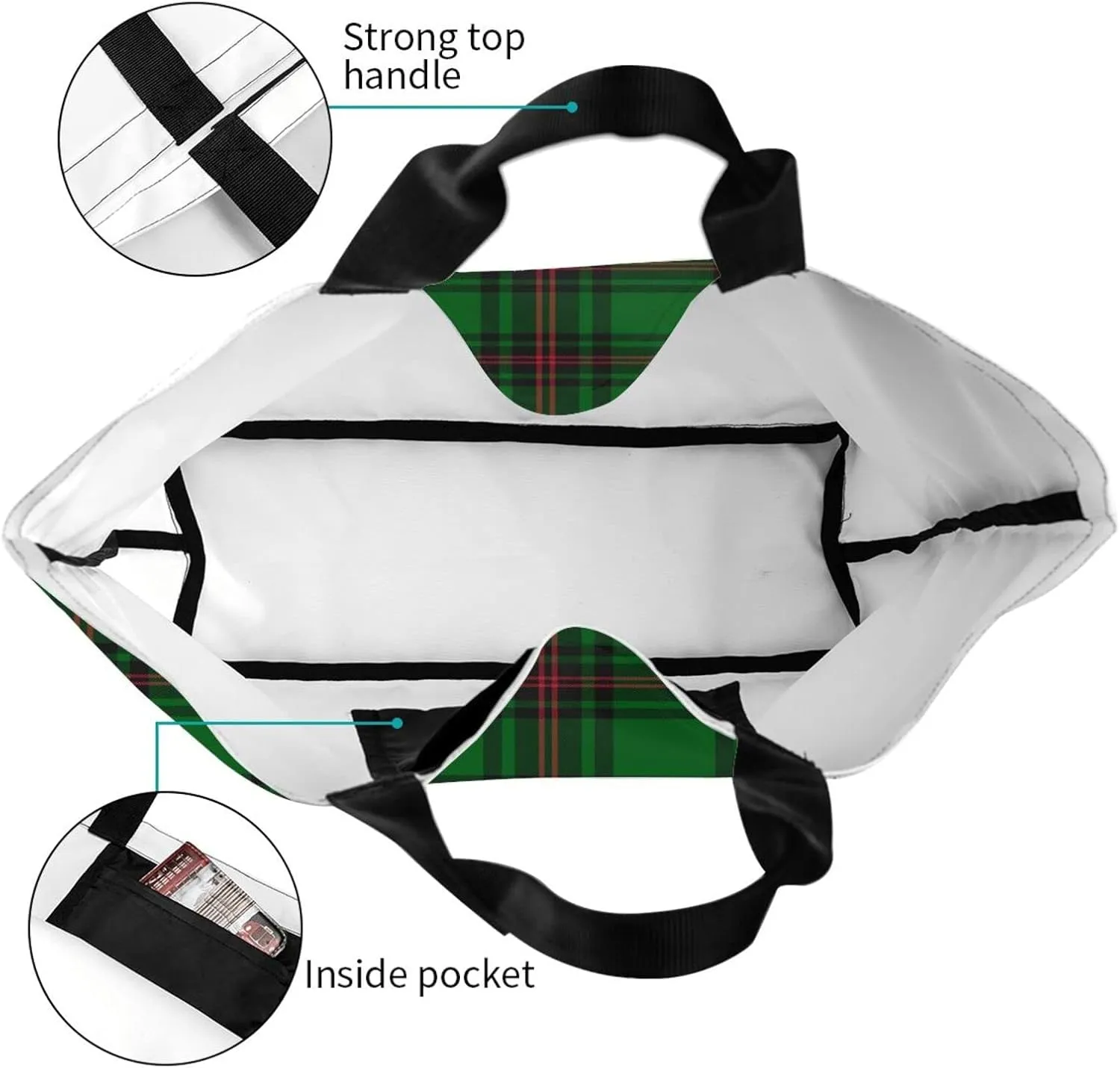Forbes Ancient Tartan Tote Bag For Women Weekender Travel Bag Reusable Grocery Bags Large Totes Handbags