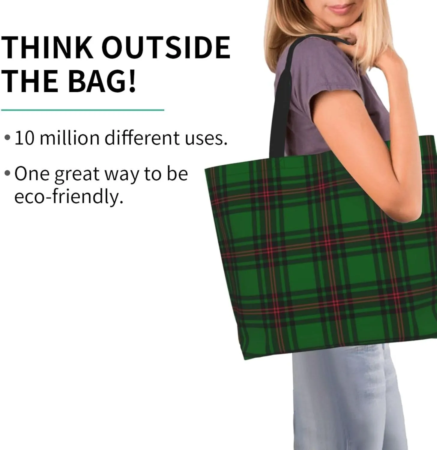 Forbes Ancient Tartan Tote Bag For Women Weekender Travel Bag Reusable Grocery Bags Large Totes Handbags