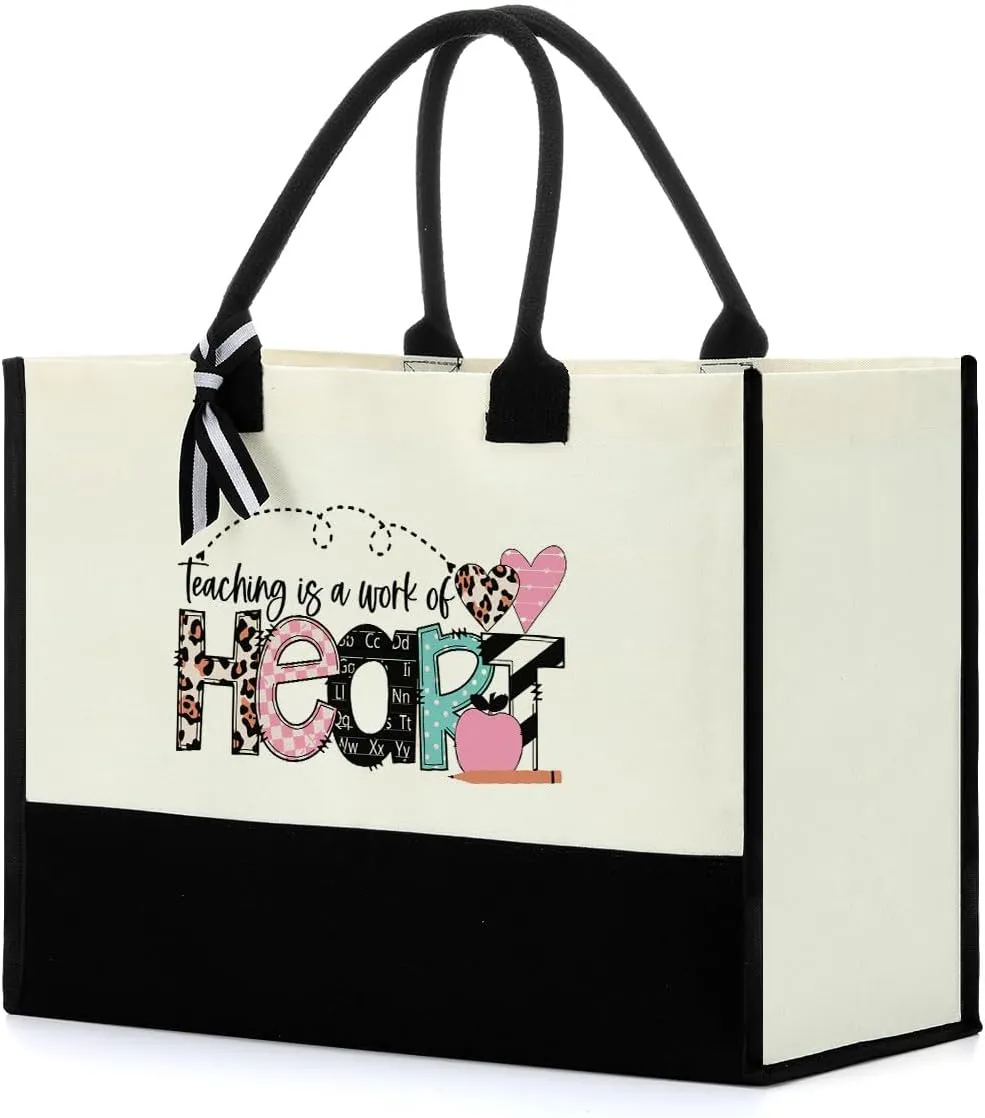 FORBIDDEN PAPER Teacher Gift Tote Bag - Travel & Birthday Retirement Gifts for Women Educators - Shoulder Handbag