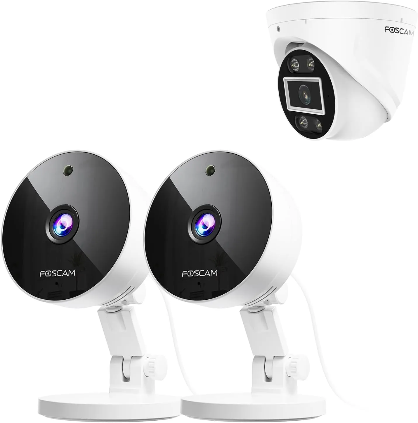 FOSCAM 3K 5MP Security Camera Indoor, 2.4g & 5g WiFi Magnetic Mini Dog/Cat/Pet/Baby Camera, T5EP 5MP Security POE IP Camera Outdoor/Indoor,
