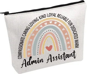 FOTAP Admin Assistant Survival Kit Admin Assistant Makeup Bag Secretary Gift Admin Appreciation Cosmetic Bag (Admin Assistant)