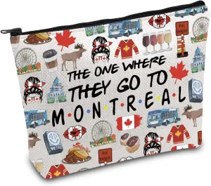 FOTAP Montreal Trip Makeup Bag Canada Montreal Travel Gift Montreal Souvenir Gift Montreal Travel Bag Housewarming Gift (Montreal)