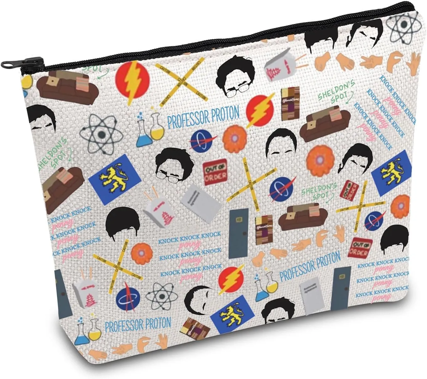 FOTAP Theory TV Show Cosmetic Bag Theory Merchandise TV Show Lovers Gift Bang Zipper Pouch (B BANG)