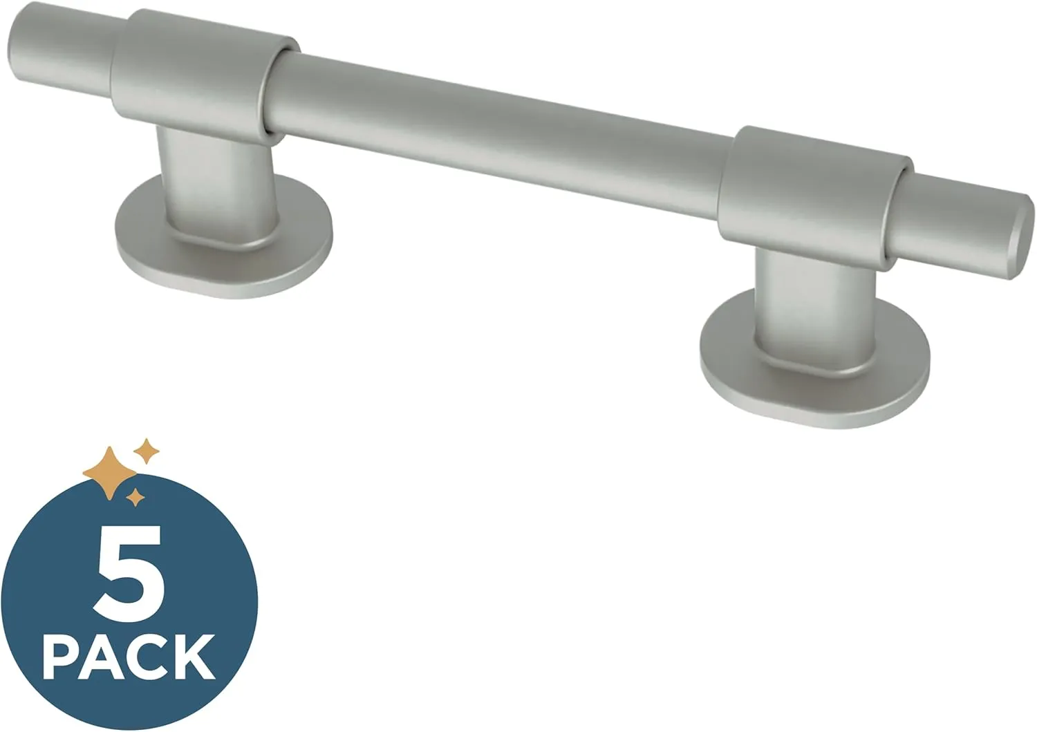 Franklin Brass Adjusta-Pull Francisco (5-Pack) Adjustable Drawer Pulls/Cabinet Handles 1-3/8" to 4" Hole Center Satin Nickel Kitchen Hardware, Doors, Dressers, Furniture P44364-SNM-B