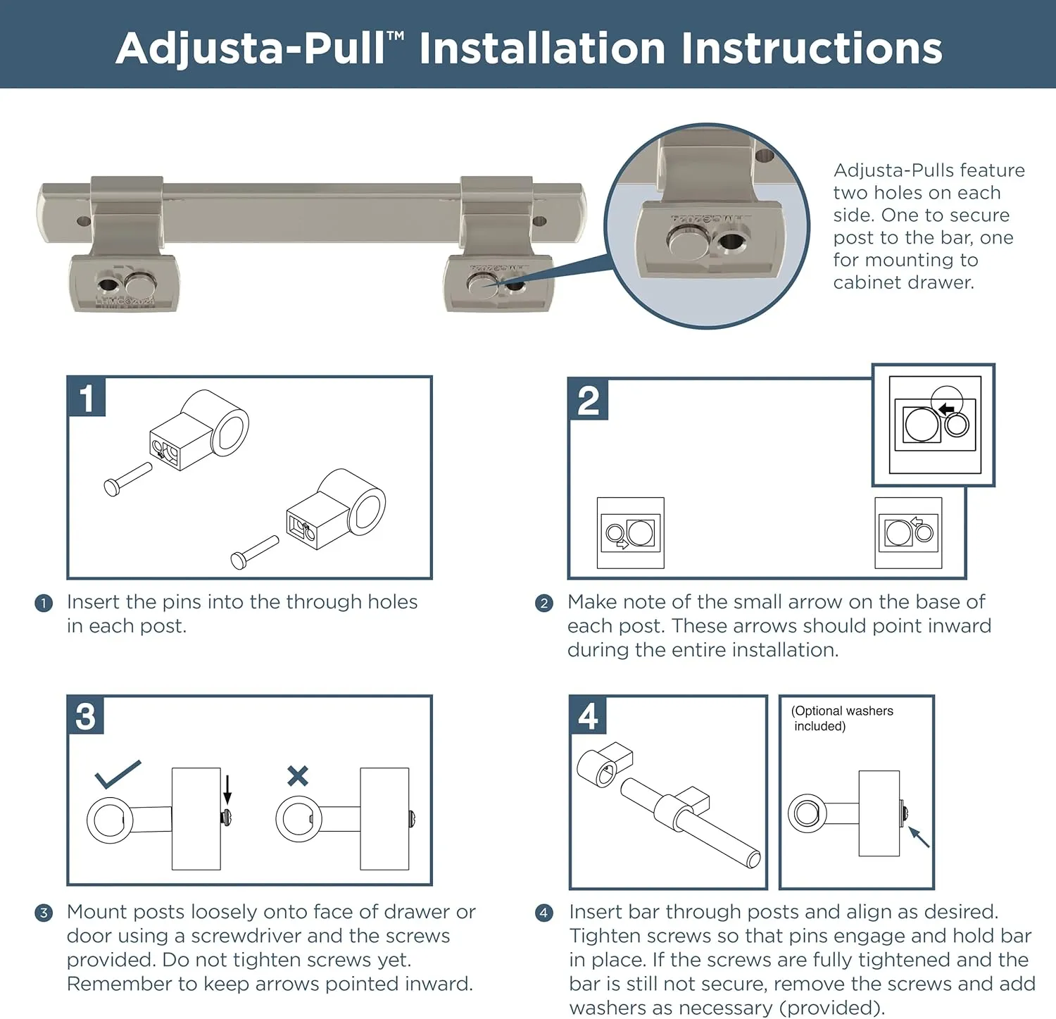 Franklin Brass Adjusta-Pull Square Bar (5-Pack) Adjustable Drawer Pulls/Cabinet Handles 1-3/8" to 6-5/16" Hole Center Champagne Bronze Kitchen Hardware, Doors, Dressers, Furniture P44368-CZ-B