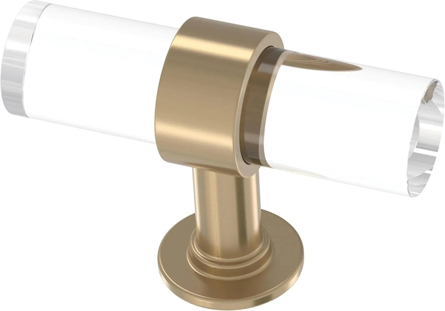 Franklin Brass Francisco Acrylic Bar (5-Pack) Gold Cabinet Knobs Champagne Bronze/Clear Hardware for Kitchen, Drawer Pulls, Dressers, Closet Door 2' P46159-720-B