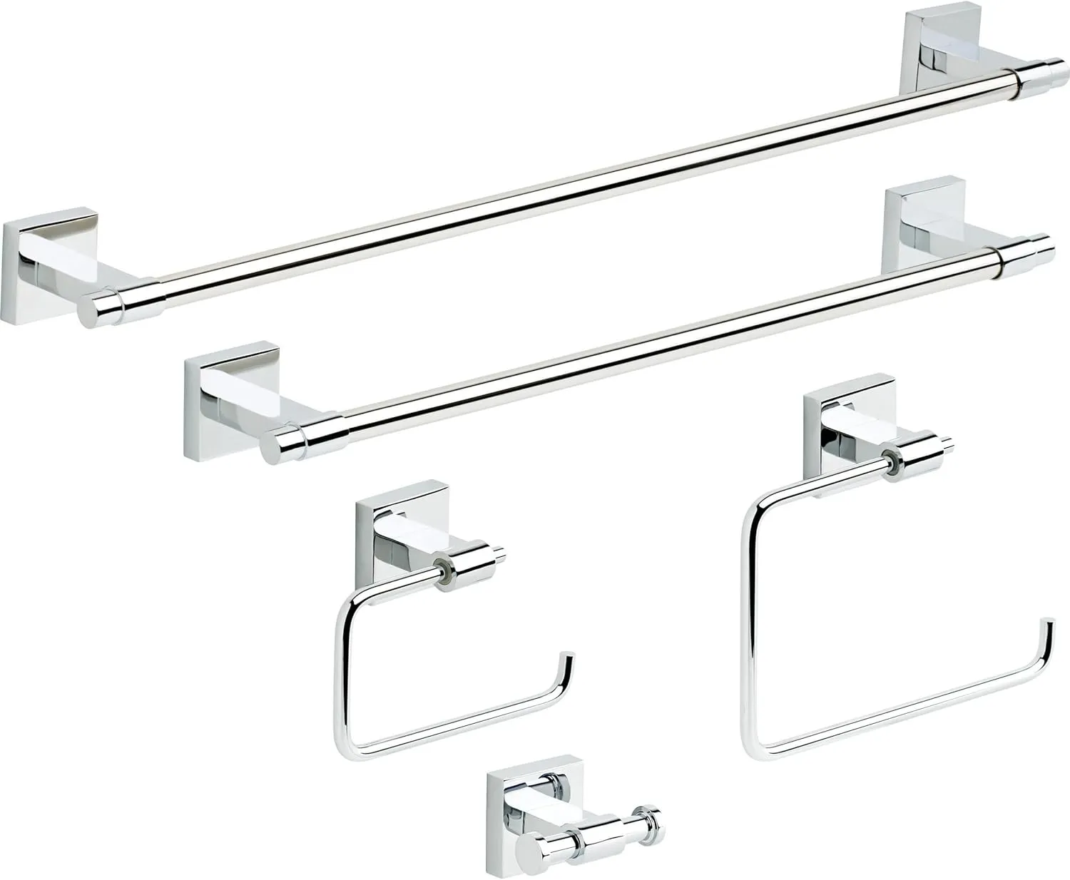 Franklin Brass Maxted (1-Pack) 24" Towel Rack for Bathroom, Polished Chrome Towel Bar for Bathroom Wall Towel Holder Rod Wall Mounted Bathroom Accessories MAX24-PC