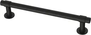 Franklin Brass Straight Bar (5-Pack) Cabinet Handles 5-1/16" Hole Center Pulls | Matte Black Hardware for Kitchen Drawers, Dressers, Furniture P29618Z-FB-B1