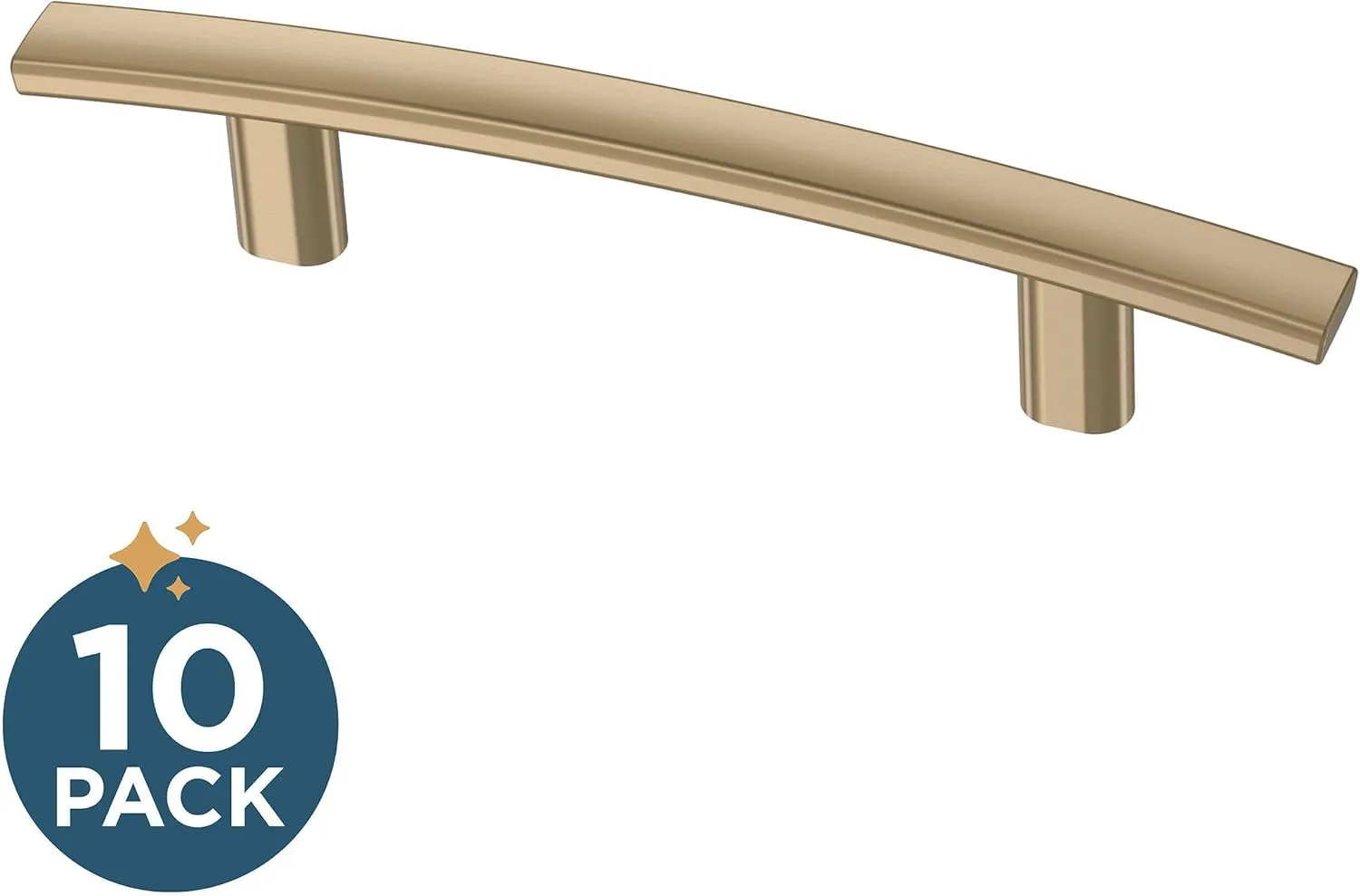 Franklin Brass Subtle Arch (10-Pack) Cabinet Handles 3' Hole Center Champagne Bronze Kitchen Drawer, Gold Pulls, Dresser, Furniture Hardware P35566-CZ-B