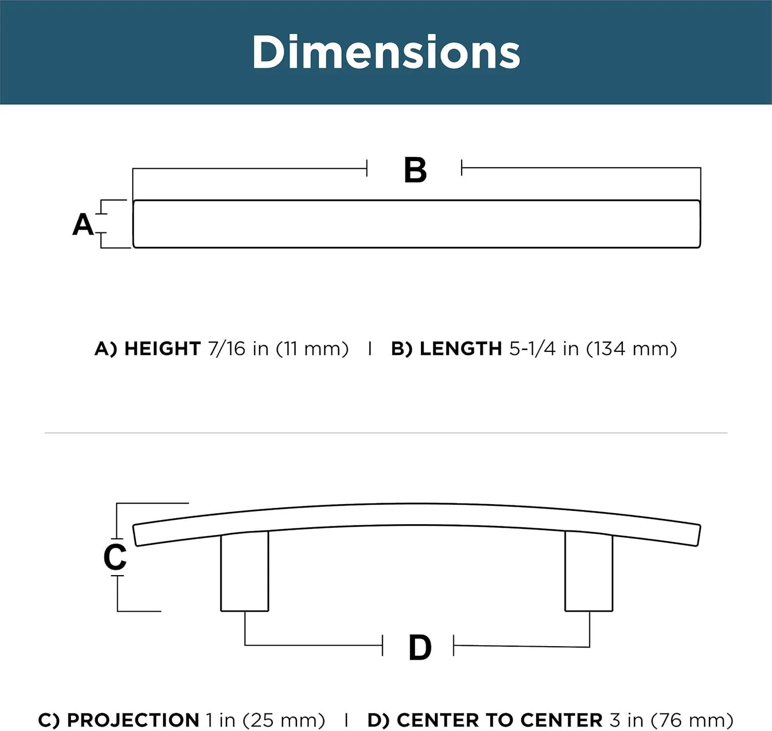 Franklin Brass Subtle Arch (10-Pack) Cabinet Handles 3' Hole Center Champagne Bronze Kitchen Drawer, Gold Pulls, Dresser, Furniture Hardware P35566-CZ-B