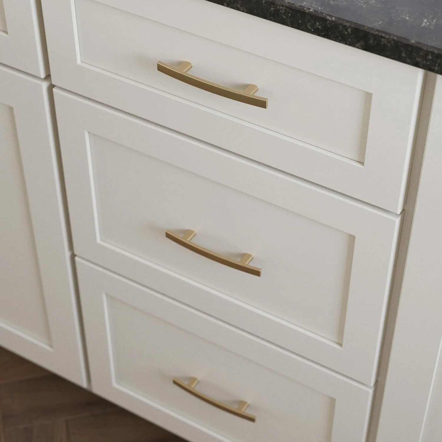 Franklin Brass Subtle Arch (10-Pack) Cabinet Handles 3' Hole Center Champagne Bronze Kitchen Drawer, Gold Pulls, Dresser, Furniture Hardware P35566-CZ-B