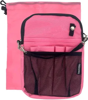 French KOKO Cute Nursing Fanny Pack with Medical Gear Pockets and BONUS Extension Strap Nurse Supplies Accessories Women Organizer Pouch Tool Belt Storage for Stethoscopes Supplies Pink