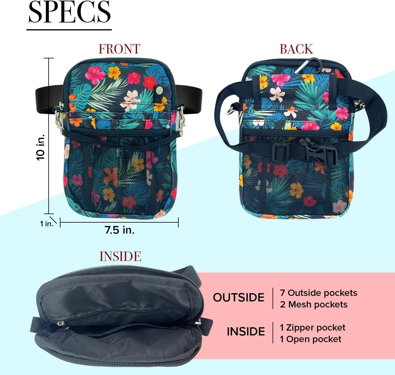 French KOKO Medical Nurse Fanny Pack with Travel Bag and Extension Strap Nursing Supplies Nurses Nursing Fanny Packs Women Organizer Pouch Tool Belt ICU Nicu Vet Tech Waist Bag Work Pink Nurse Life