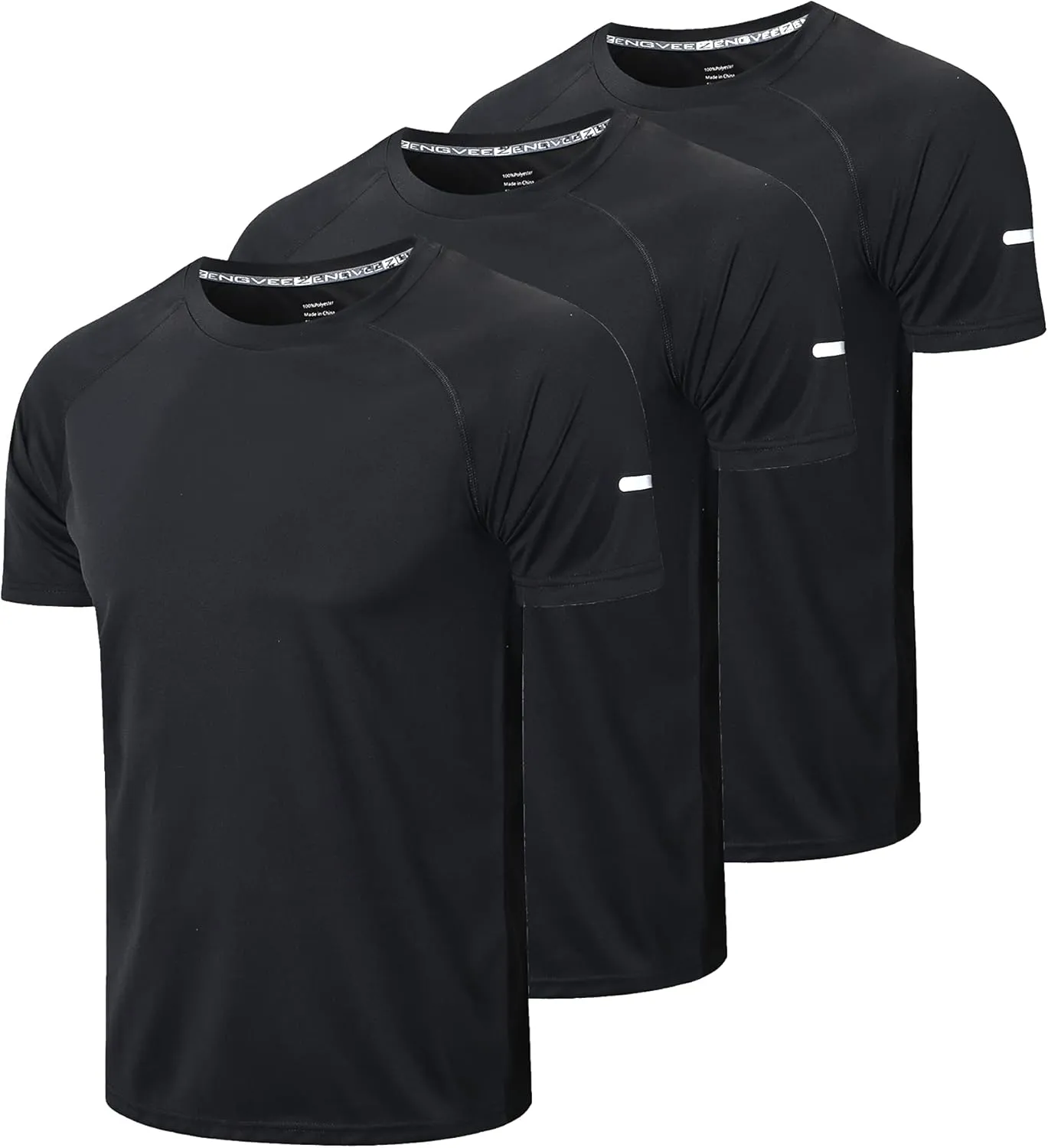 frueo Men's 1/3 Pack Workout Shirts Quick Dry Moisture Wicking Short Sleeve Mesh Athletic T-Shirts