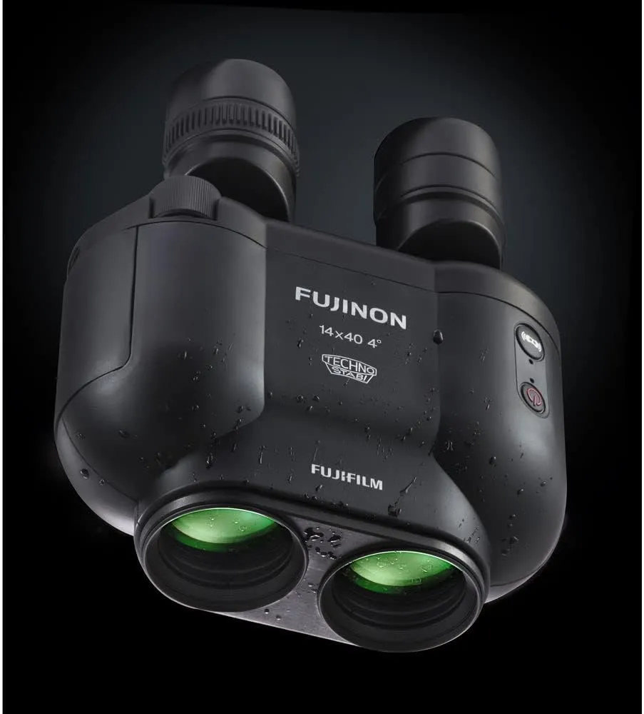 Fujifilm Fujinon 14x40 TSX1440 Techno-Stabi Image-Stabilized Binoculars (Black) (16668012) Bundle with SanDisk 64GB Extreme PRO SD Card   Flashlight   Backpack   Floating Strap   Cleaning Kit