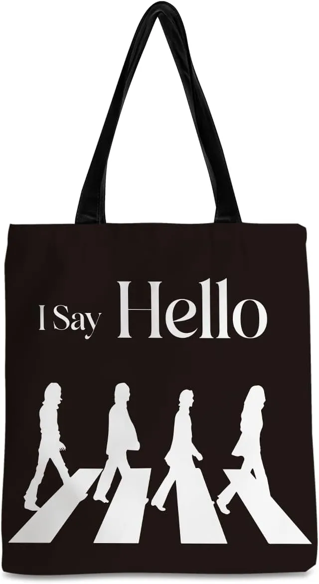 Funny Canvas Tote Bag for Women Music Gifts for Music Lover Travel Work Bag for Shopping Beach Picnic Party Gym Library Trade Shows Conference Birthday Gifts for Coworkers Young Friends