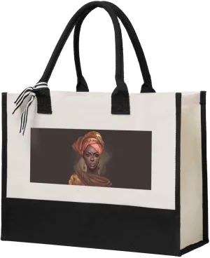 Funny Halloween Pumpkins Canvas Splicing Present Tote Handbag, Reusable Grocery Bags, Suitable for Woman to Work