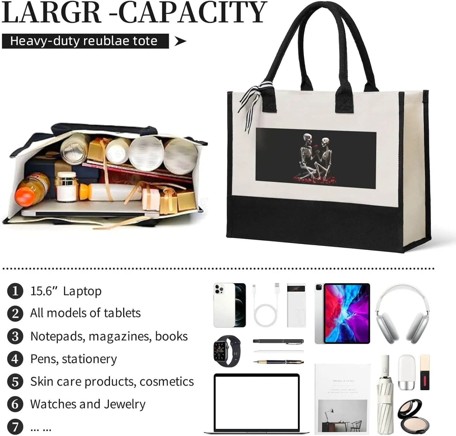 Funny Halloween Pumpkins Canvas Splicing Present Tote Handbag, Reusable Grocery Bags, Suitable for Woman to Work