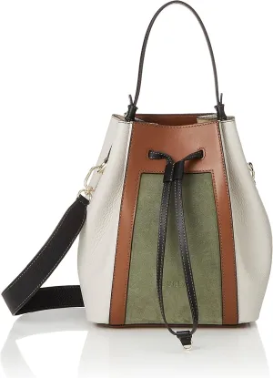 Furla 1007-1027S Women's Shoulder Bag, ULIVO PERLA e  COGNAC h