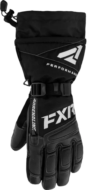 FXR Women's Adrenaline Insulated Snowmobile Glove 2025 (Black/White - Medium)