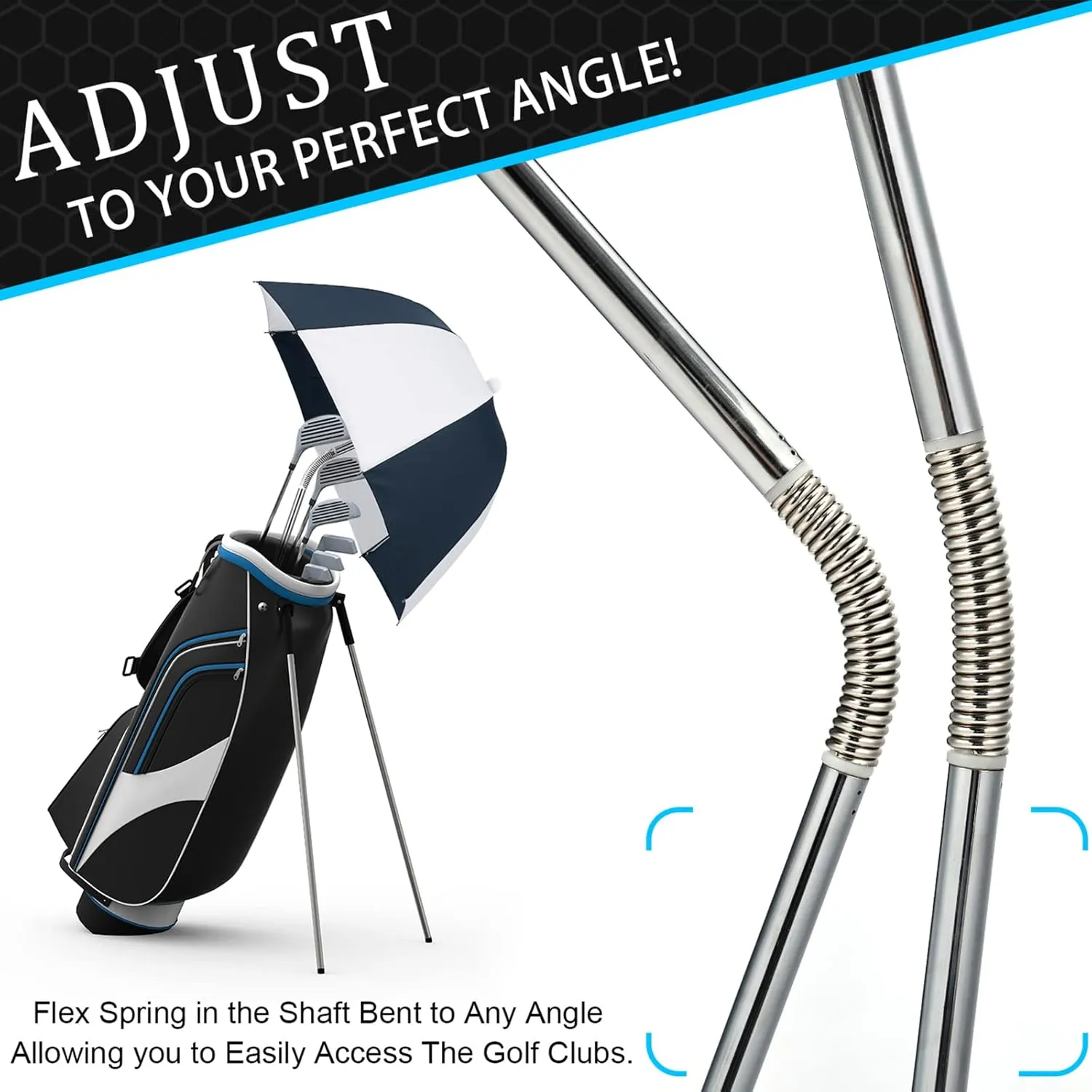 G4Free Golf Bag Umbrella for Club Protection Flex Umbrella