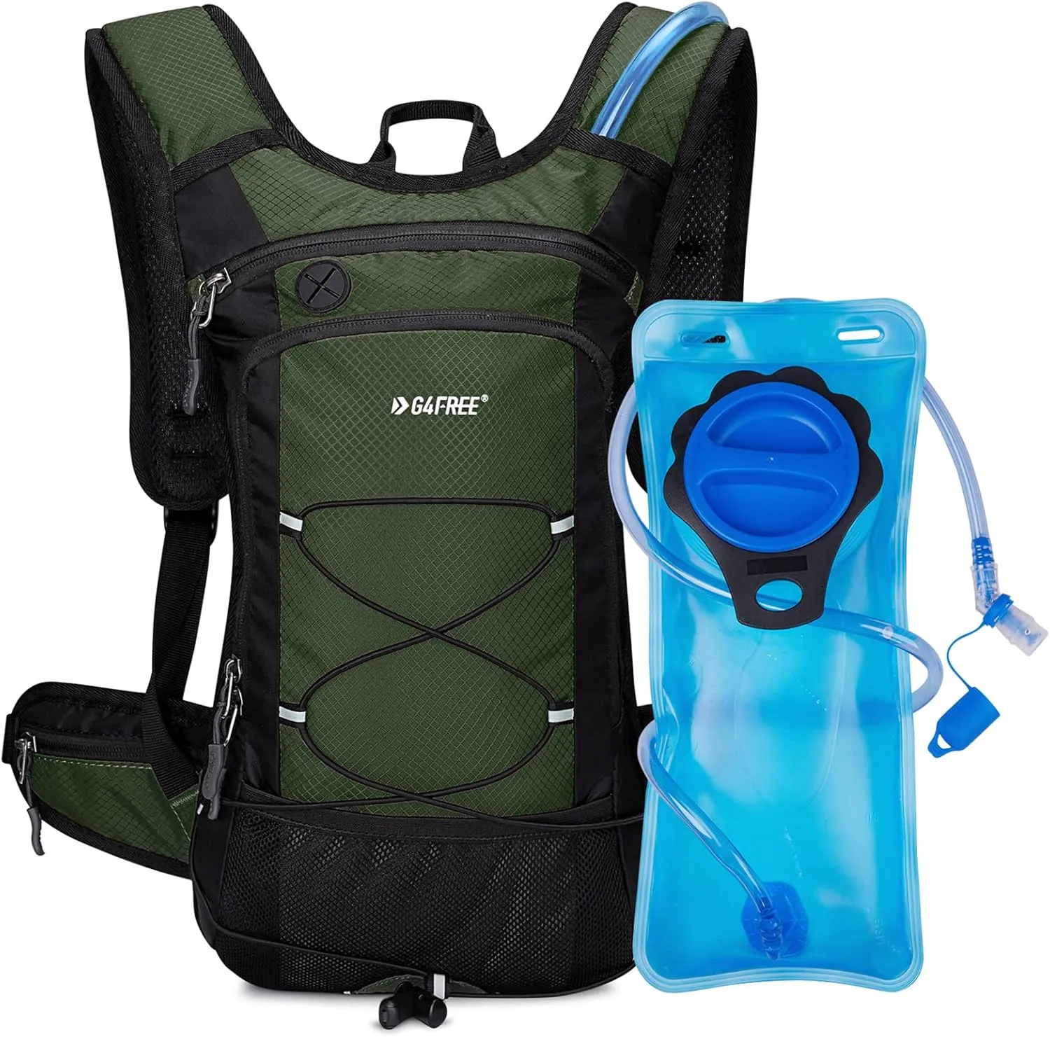 G4Free Insulated Hydration Backpack Pack with 2L BPA Free Bladder for Outdoor Running Hiking Cycling Camping