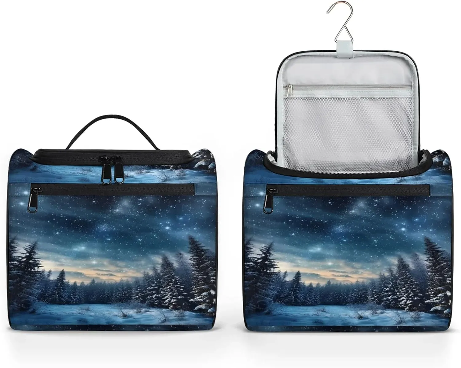Galaxy Star Large Makeup Bag Travel Make Up Organizer for Women Girls Cosmetic Bag Organizer With Handle
