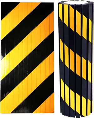 Garage Smith GWP06 Garage Wall Protector Foam Wall Column Corner Guard for Parking Garages - Reflective Wall Edge Protector - Wall Corner Edge and Bumpers Guards (2-Pack(Black Yellow))