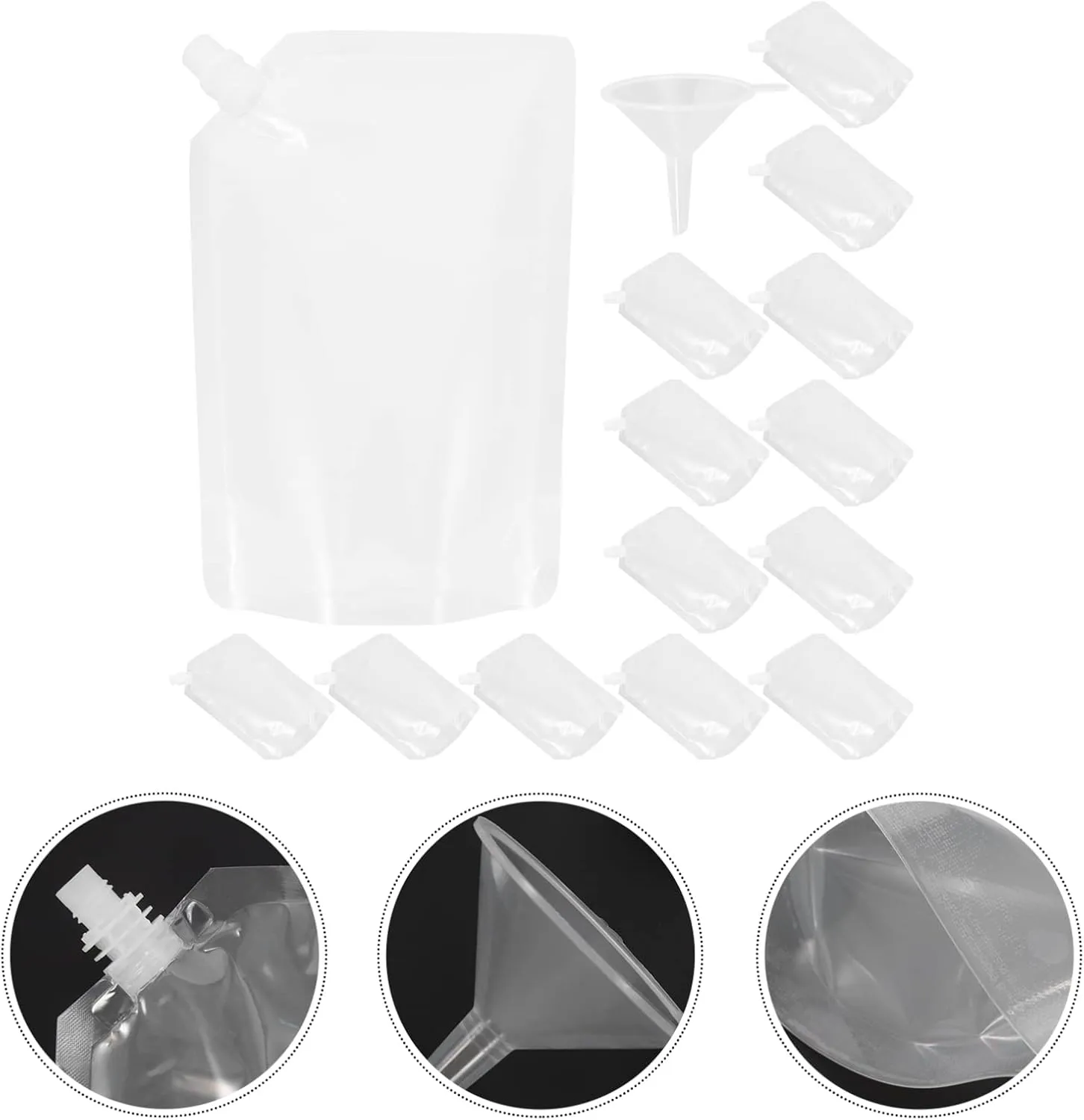 Garneck Travel Drink Containers Leakproof Pouches Juice Bags Edible Oil Bag Alcohol Holder Plastic Milk Holder for Family Gatherings