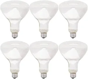 GE Lighting 65-Watt, 580-Lumen, BR40, Floodlight Bulb, Soft White - 6 Pack