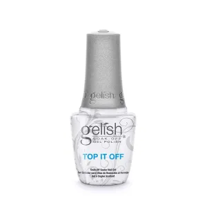 Gelish Top It Off, Sealer Gel Top Coat LED Polish, High-Gloss Nail Polish Top Coat for Long-Lasting Shine and Durability - Perfect for Professional and At-Home Use, 0.5 oz