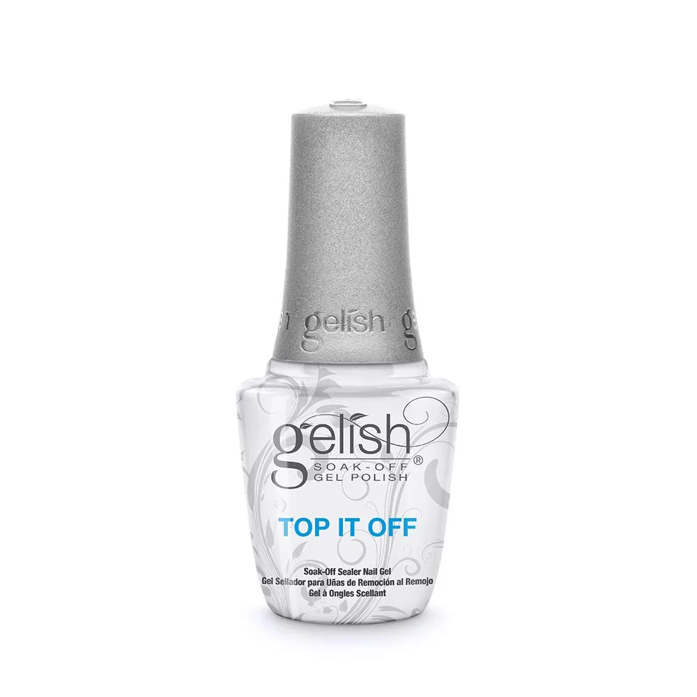 Gelish Top It Off, Sealer Gel Top Coat LED Polish, High-Gloss Nail Polish Top Coat for Long-Lasting Shine and Durability - Perfect for Professional and At-Home Use, 0.5 oz