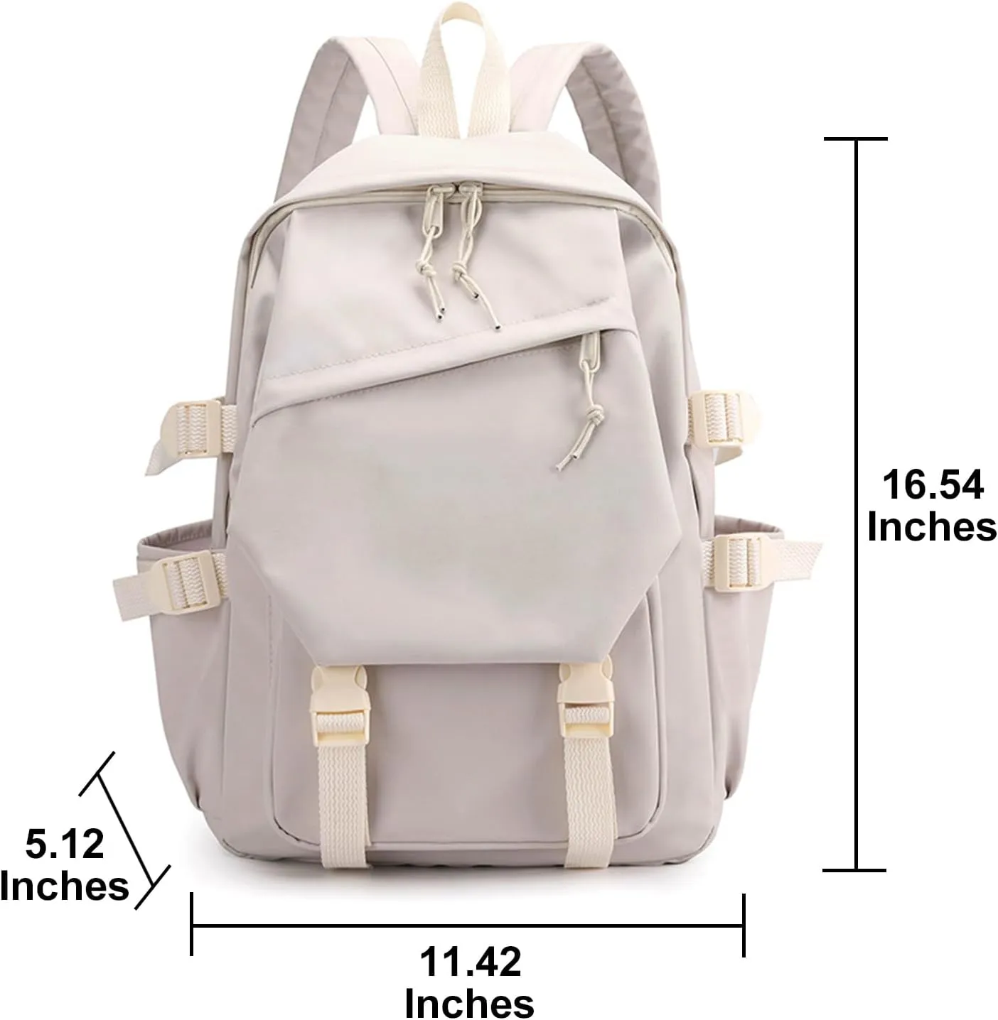 Genshin Impact Backpack Women Men Unisex Scaramouche Rucksack Hu Tao Xiao Bag Kawaii Backpack, Free Keychain (White-Alhaitham)