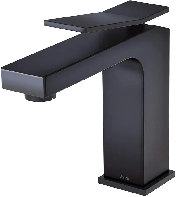 Gerber Avian Single Handle Bathroom Faucet with Metal Touch Down Drain, Satin Black