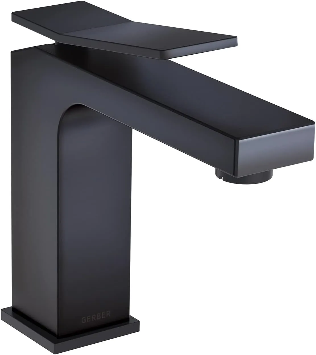 Gerber Avian Single Handle Bathroom Faucet with Metal Touch Down Drain, Satin Black