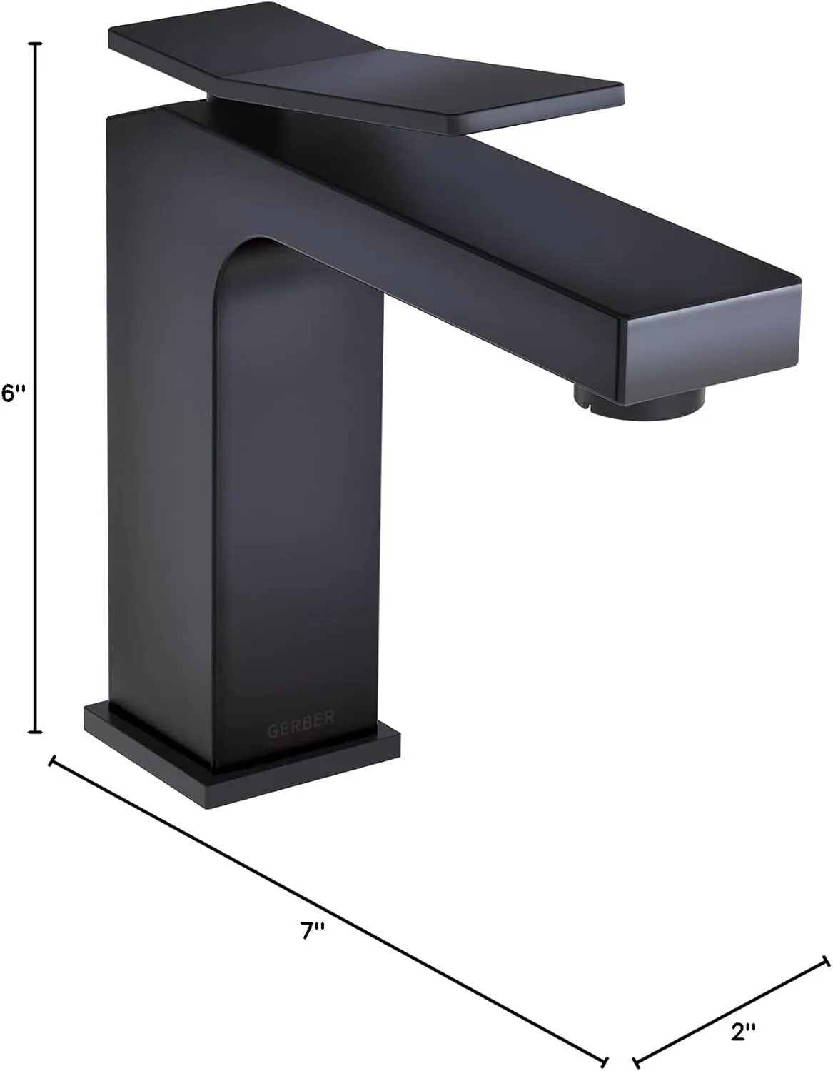 Gerber Avian Single Handle Bathroom Faucet with Metal Touch Down Drain, Satin Black