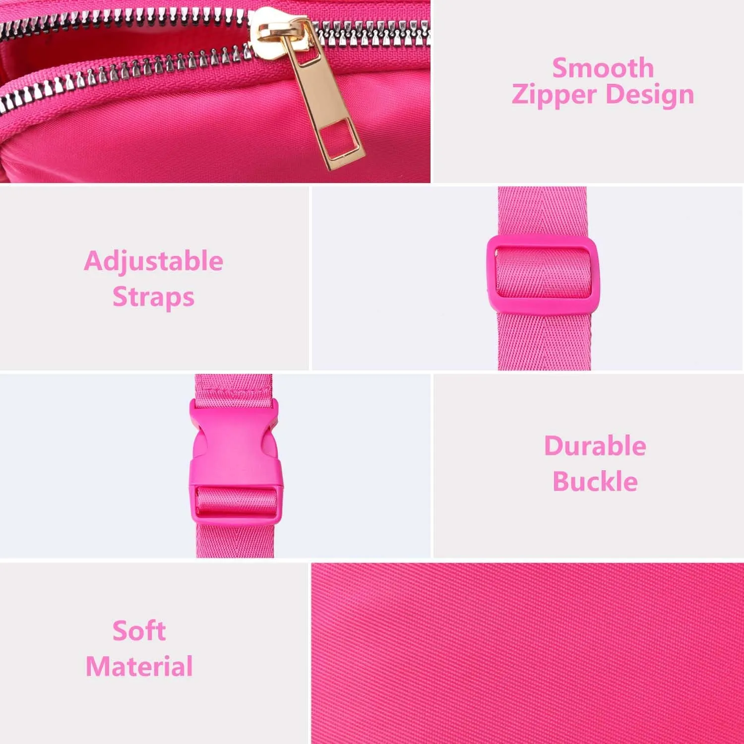 Gifts Girls Teens Kids - Birthday Gifts for Women, Personalized Gifts for Mom Freind Sister Teacher, Graduation Gifts for Her, Initial Crossbody Bag Belt Bag for Women Rose Red S