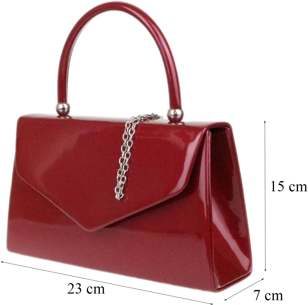 Girly HandBags Patent Clutch Bag Handbag Small Hard Case Ladies