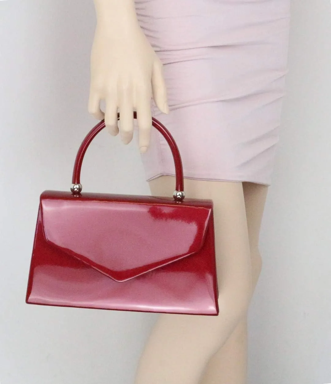 Girly HandBags Patent Clutch Bag Handbag Small Hard Case Ladies