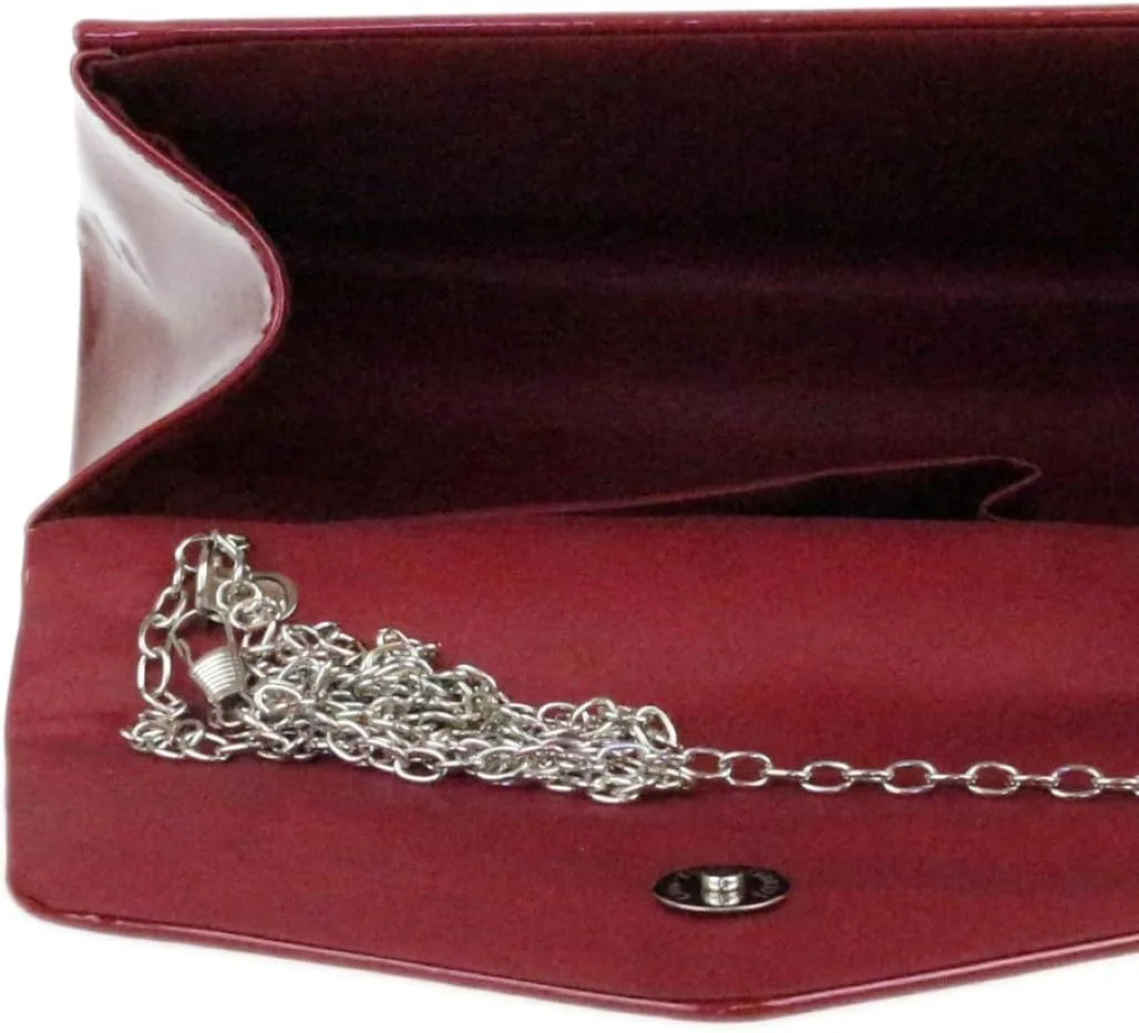 Girly HandBags Patent Clutch Bag Handbag Small Hard Case Ladies