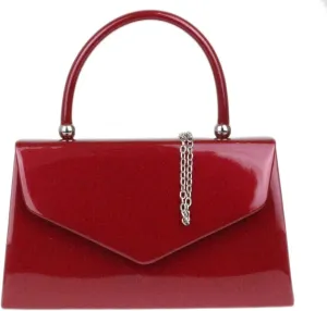 Girly HandBags Patent Clutch Bag Handbag Small Hard Case Ladies