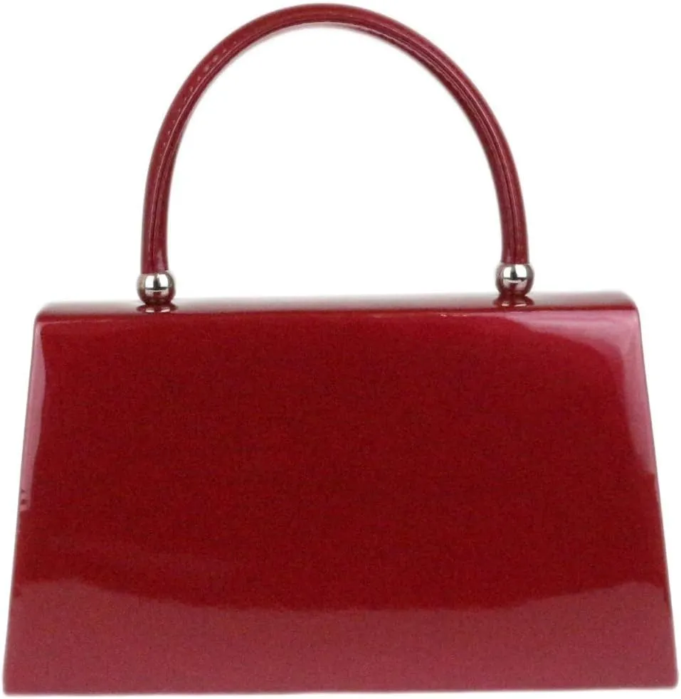Girly HandBags Patent Clutch Bag Handbag Small Hard Case Ladies