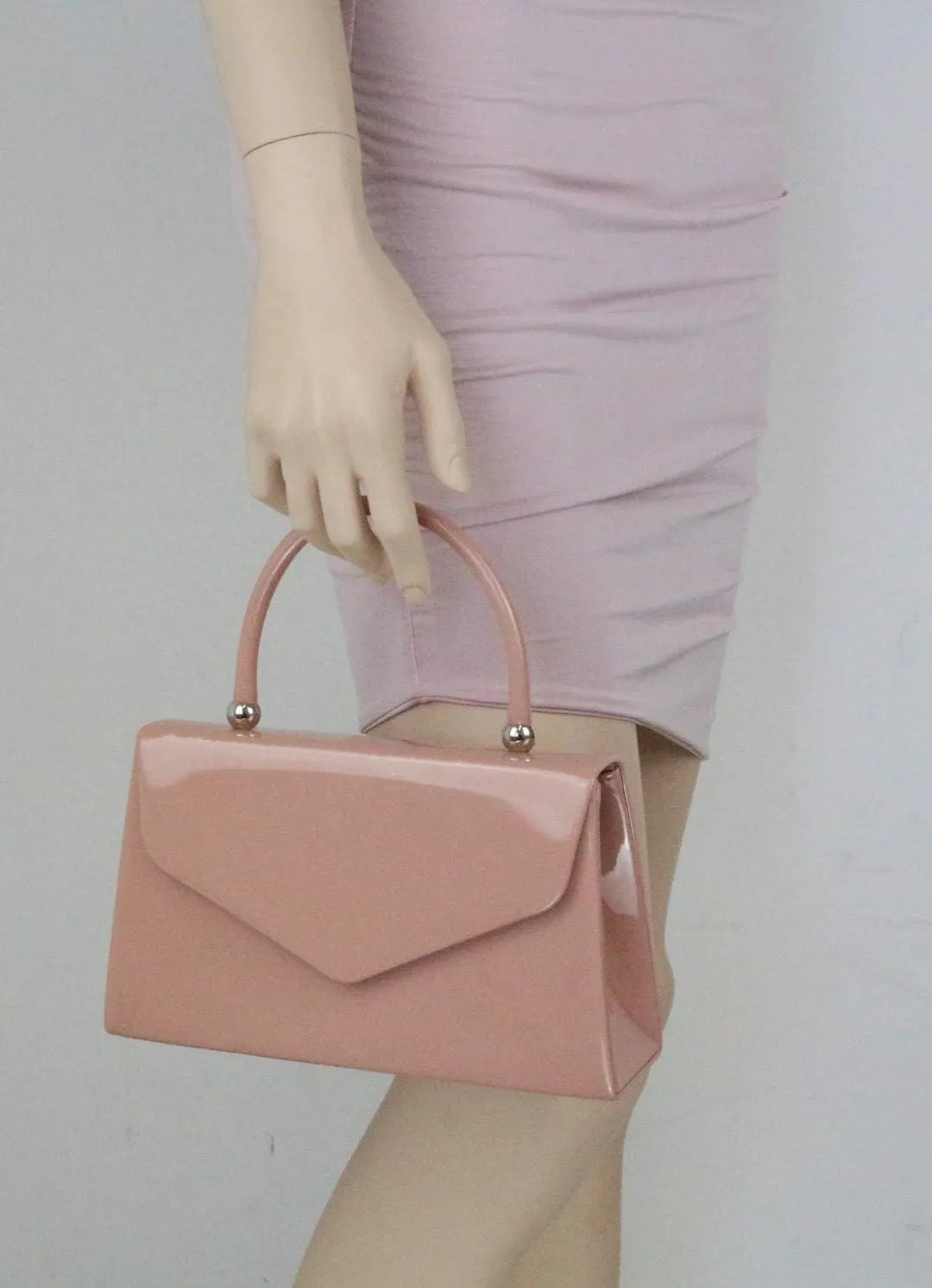 Girly HandBags Patent Clutch Bag Handbag Small Hard Case Ladies