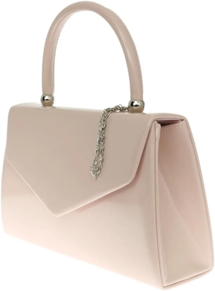 Girly HandBags Patent Clutch Bag Handbag Small Hard Case Ladies