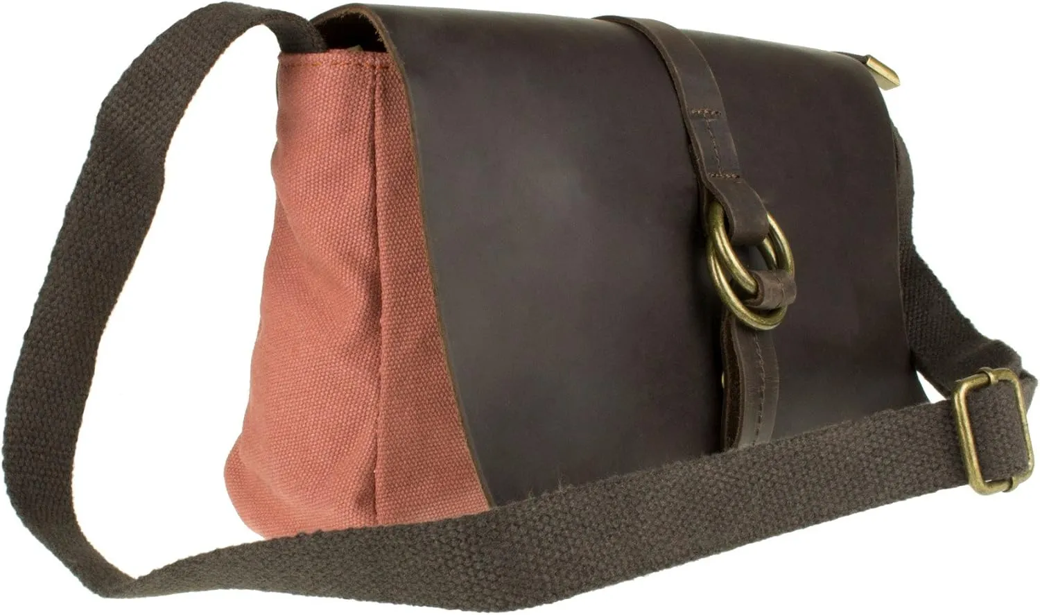Girly Handbags Womens Italian Leather Canvas Cross Body Bag